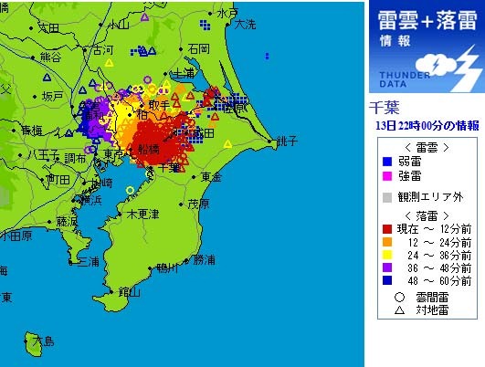 東京電力 雷レーダー Digital Typhoon: